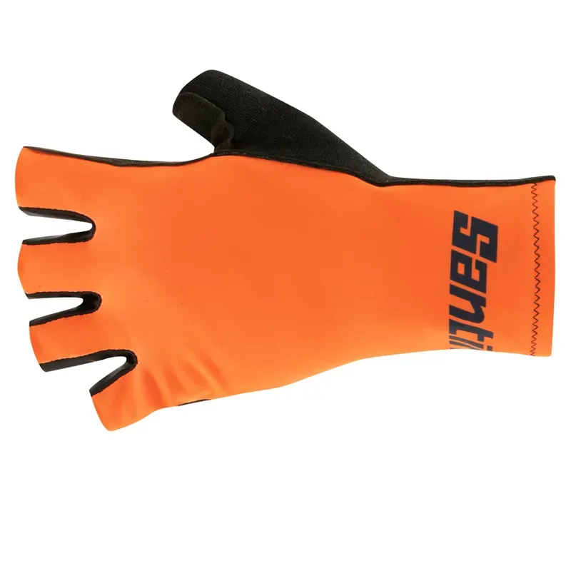 2021 Santini Istino Long Cycling Gloves in Orange