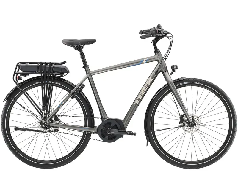 2019 Trek UM4+ Mens Electric Hybrid Bike in Grey