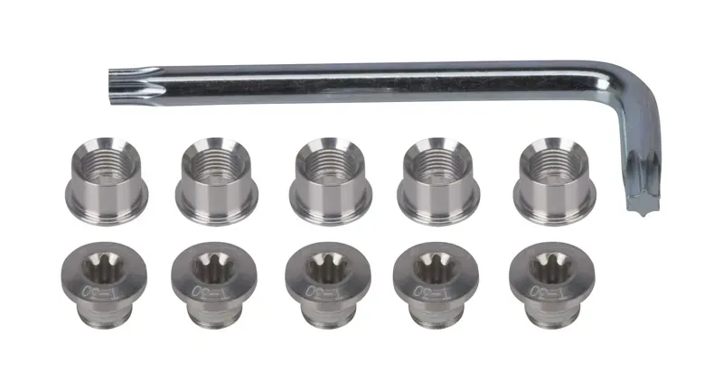 FSA Chainring Bolt Kit For Road Bike Double Chainset in Silver