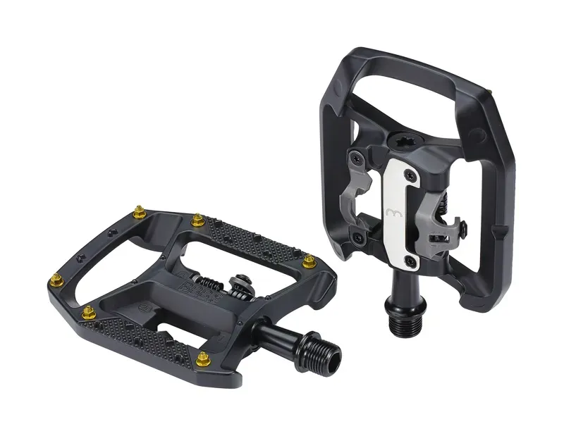 2021 BBB DualChoice Trail Clipless and Flat MTB Pedals in Black
